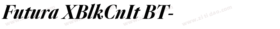 Futura XBlkCnIt BT字体转换